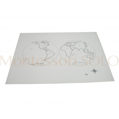 Puzzlowa mapa świata - karta kontrolna z podpisami (ang.)