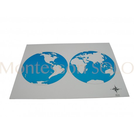 Puzzlowa mapa świata - karta kontrolna bez napisów