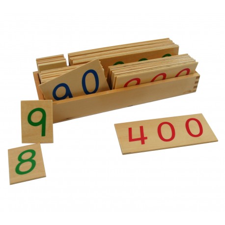 Duże drewniane liczby w pudełku (1-9000)