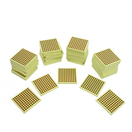 45 drewnianych kwadratów setek