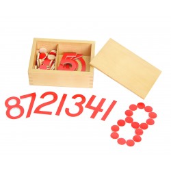 Cyfry i czerwone żetony