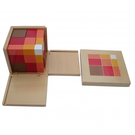 Arytmetyczny sześcian trójmianowy (kostka z drewna bukowego)