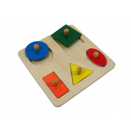 Taca z puzzlami geometrycznymi