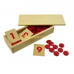 Drewniane karty z liczbami